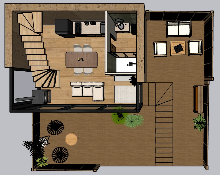 Plan de la cabane